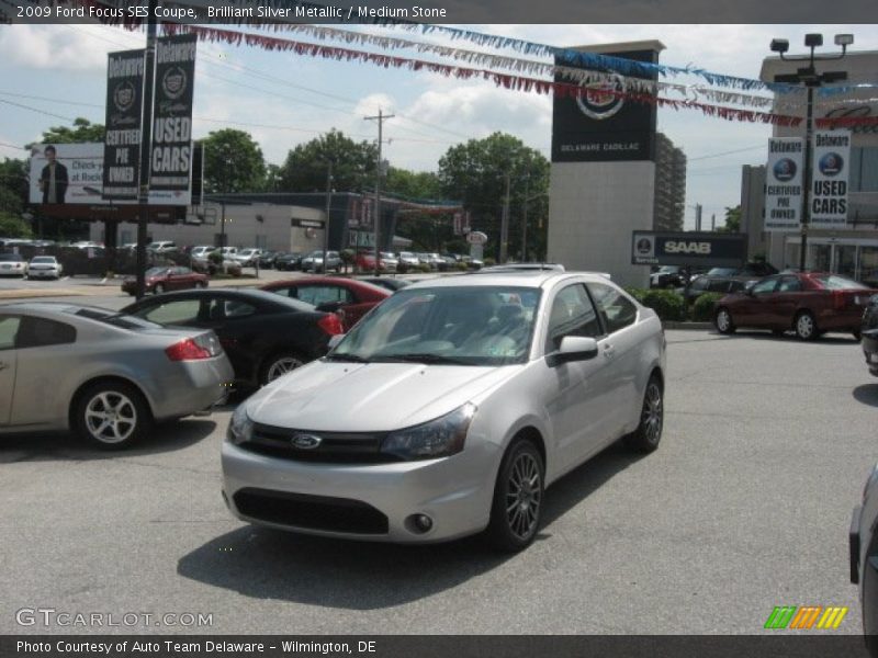Brilliant Silver Metallic / Medium Stone 2009 Ford Focus SES Coupe