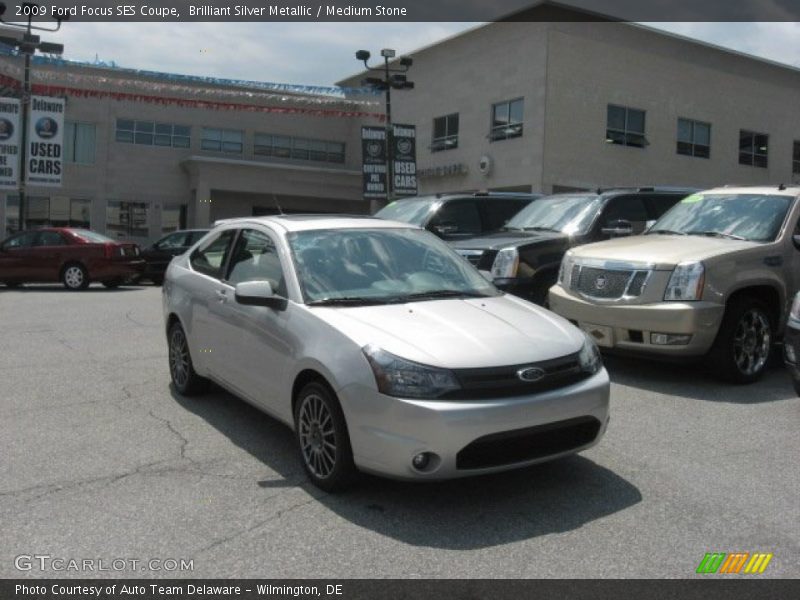 Brilliant Silver Metallic / Medium Stone 2009 Ford Focus SES Coupe