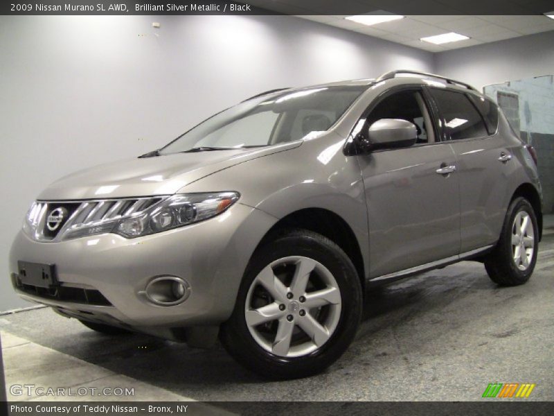 Brilliant Silver Metallic / Black 2009 Nissan Murano SL AWD