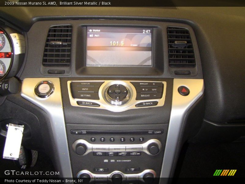 Brilliant Silver Metallic / Black 2009 Nissan Murano SL AWD