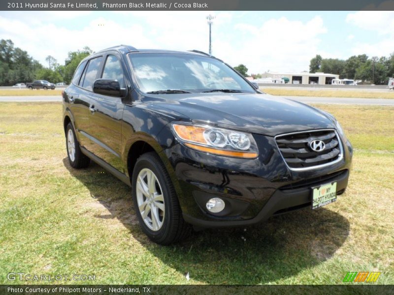 Phantom Black Metallic / Cocoa Black 2011 Hyundai Santa Fe Limited
