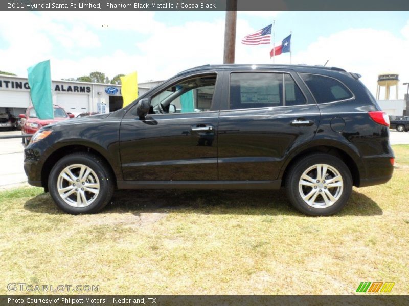 Phantom Black Metallic / Cocoa Black 2011 Hyundai Santa Fe Limited