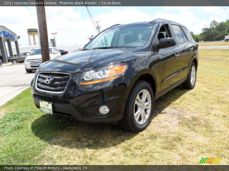 Phantom Black Metallic / Cocoa Black 2011 Hyundai Santa Fe Limited