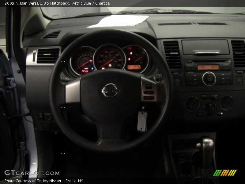 Arctic Blue / Charcoal 2009 Nissan Versa 1.8 S Hatchback