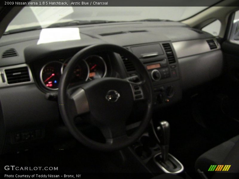 Arctic Blue / Charcoal 2009 Nissan Versa 1.8 S Hatchback