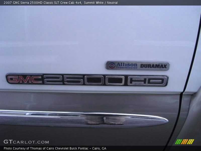 Summit White / Neutral 2007 GMC Sierra 2500HD Classic SLT Crew Cab 4x4