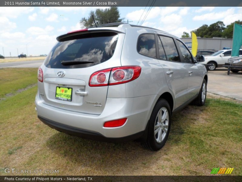 Moonstone Silver / Cocoa Black 2011 Hyundai Santa Fe Limited