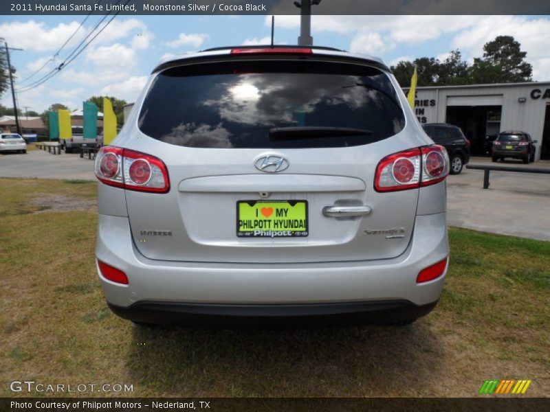Moonstone Silver / Cocoa Black 2011 Hyundai Santa Fe Limited