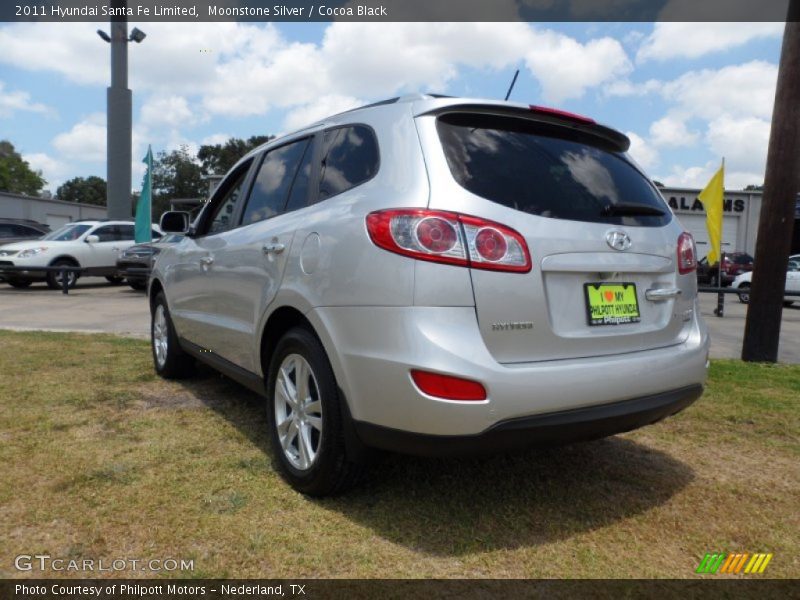 Moonstone Silver / Cocoa Black 2011 Hyundai Santa Fe Limited