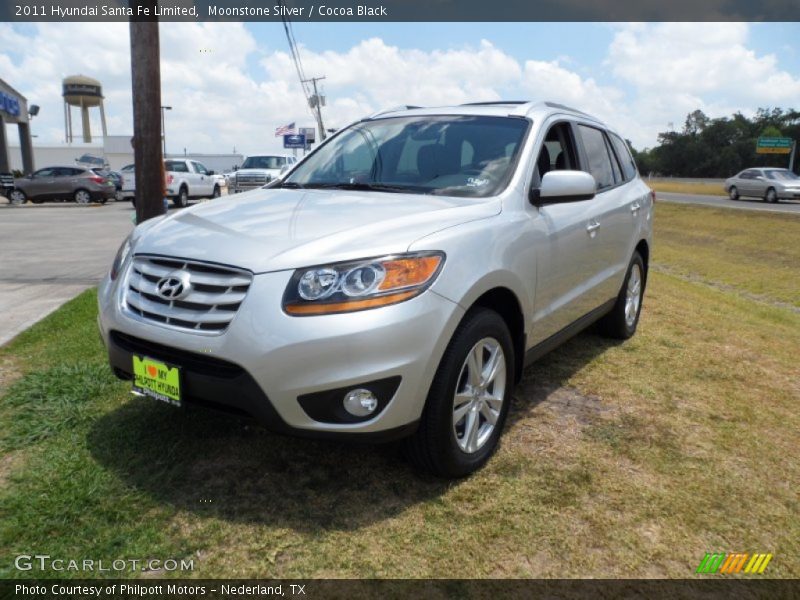 Moonstone Silver / Cocoa Black 2011 Hyundai Santa Fe Limited