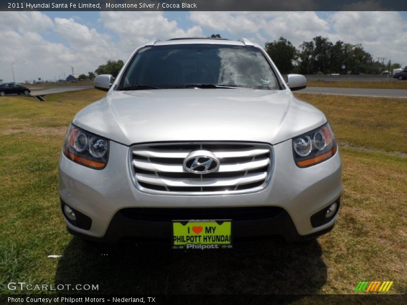 Moonstone Silver / Cocoa Black 2011 Hyundai Santa Fe Limited