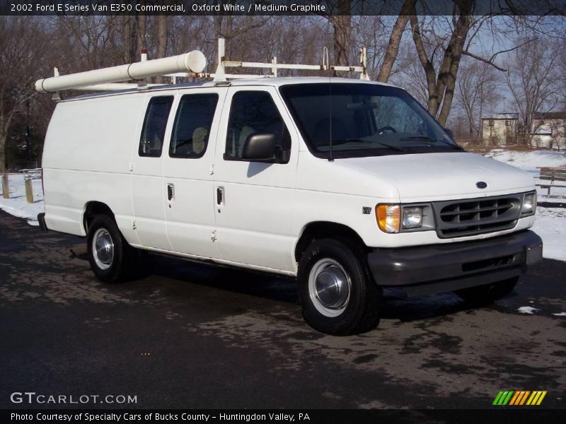 Oxford White / Medium Graphite 2002 Ford E Series Van E350 Commercial
