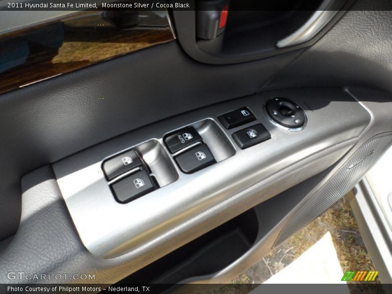Moonstone Silver / Cocoa Black 2011 Hyundai Santa Fe Limited