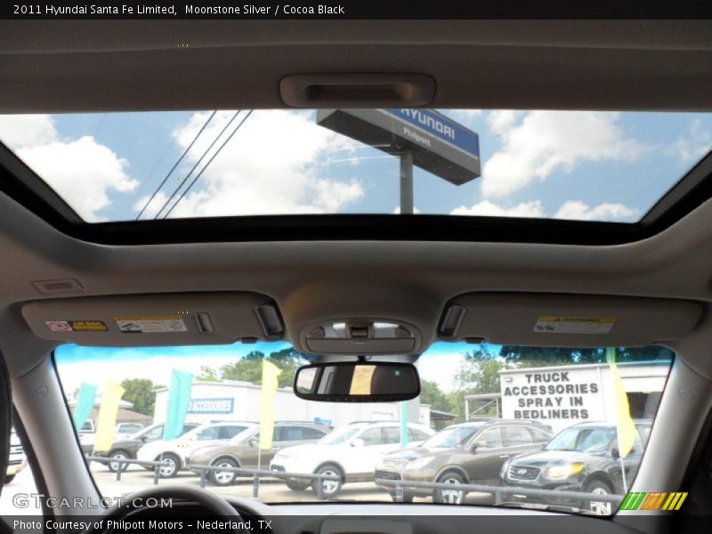 Moonstone Silver / Cocoa Black 2011 Hyundai Santa Fe Limited