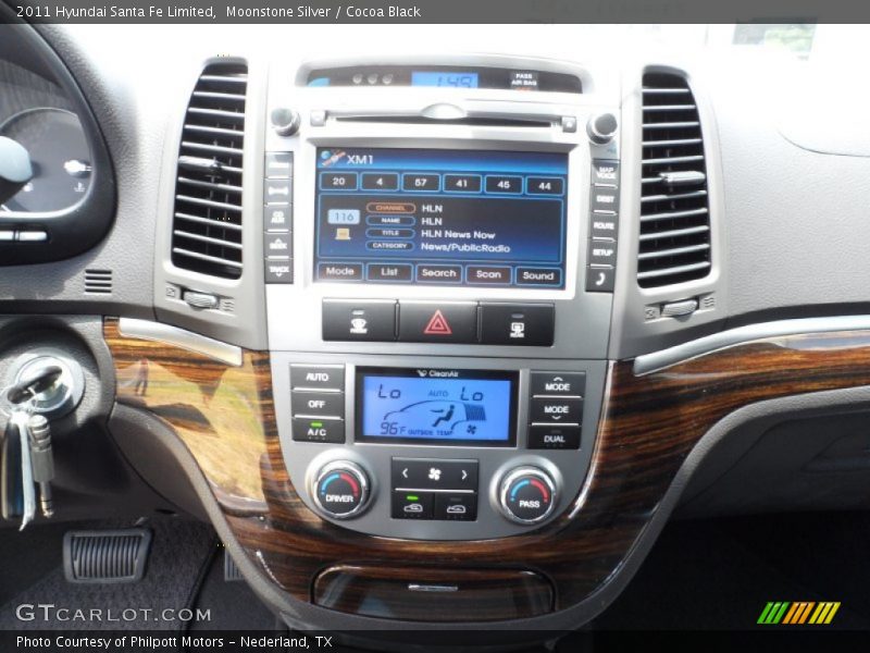 Moonstone Silver / Cocoa Black 2011 Hyundai Santa Fe Limited