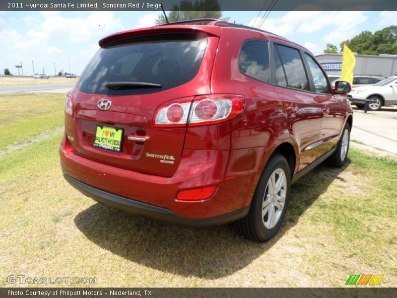 Sonoran Red / Beige 2011 Hyundai Santa Fe Limited