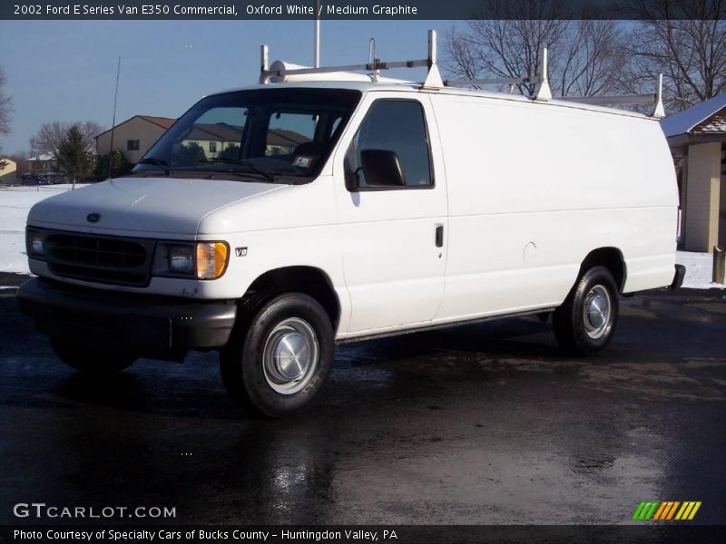 Oxford White / Medium Graphite 2002 Ford E Series Van E350 Commercial