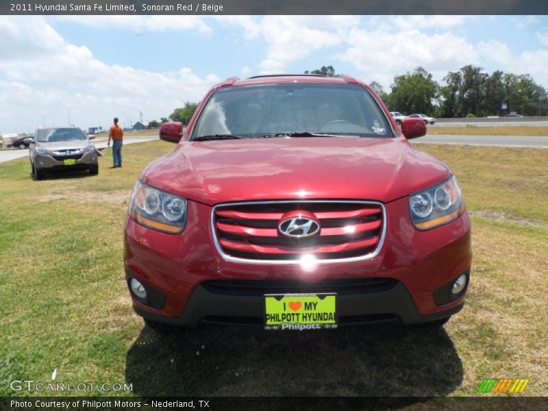 Sonoran Red / Beige 2011 Hyundai Santa Fe Limited
