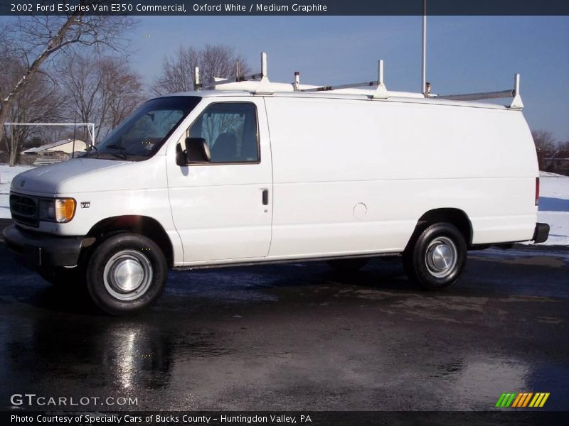 Oxford White / Medium Graphite 2002 Ford E Series Van E350 Commercial