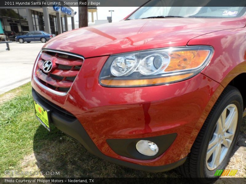 Sonoran Red / Beige 2011 Hyundai Santa Fe Limited