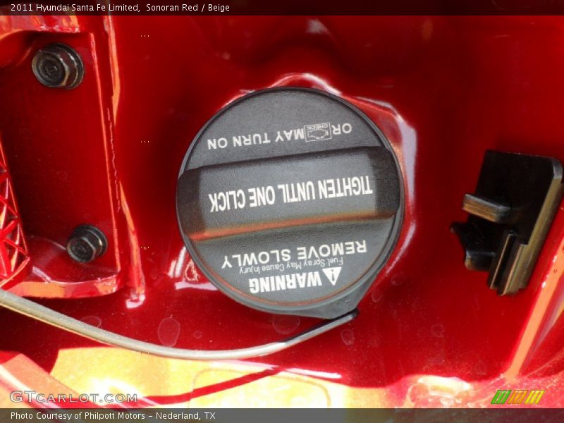 Sonoran Red / Beige 2011 Hyundai Santa Fe Limited