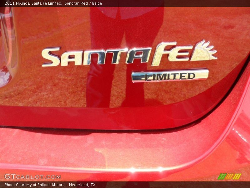 Sonoran Red / Beige 2011 Hyundai Santa Fe Limited