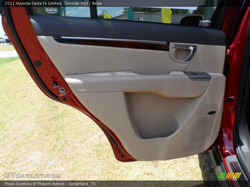 Sonoran Red / Beige 2011 Hyundai Santa Fe Limited