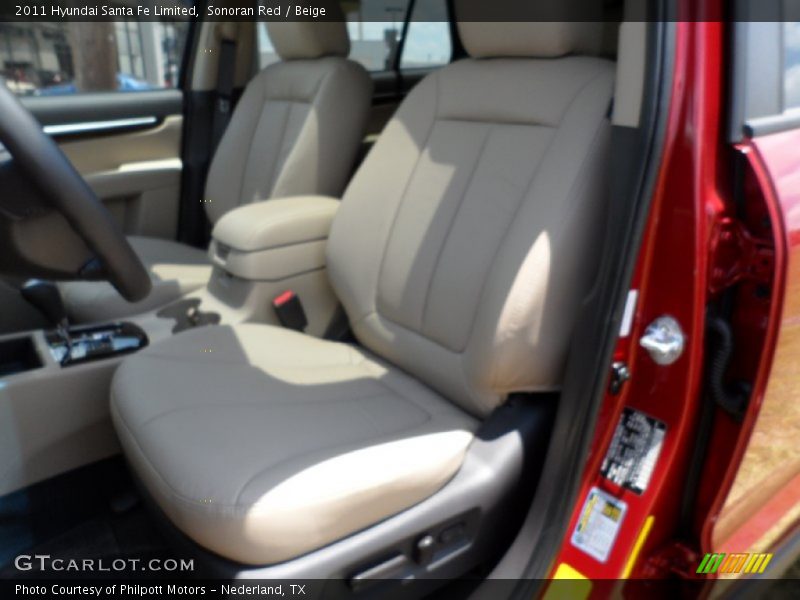 Sonoran Red / Beige 2011 Hyundai Santa Fe Limited