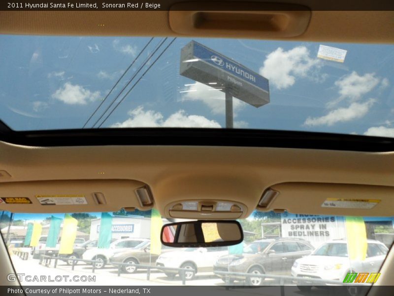 Sonoran Red / Beige 2011 Hyundai Santa Fe Limited