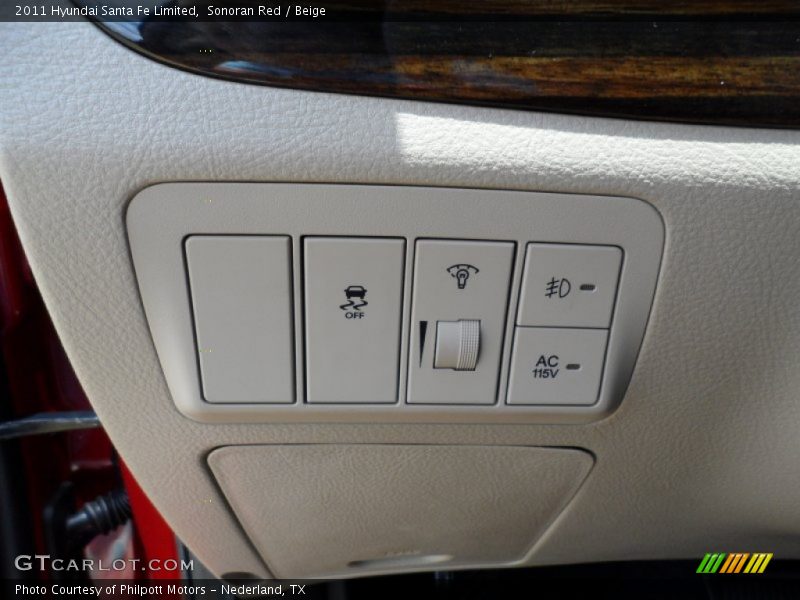 Sonoran Red / Beige 2011 Hyundai Santa Fe Limited