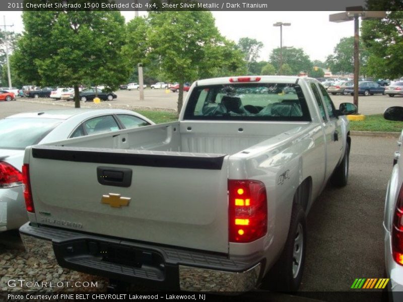 Sheer Silver Metallic / Dark Titanium 2011 Chevrolet Silverado 1500 Extended Cab 4x4