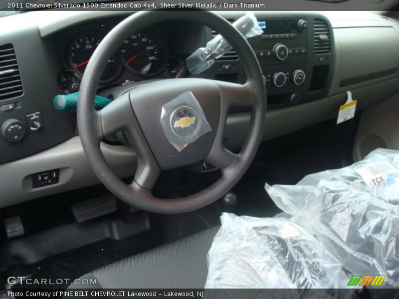 Sheer Silver Metallic / Dark Titanium 2011 Chevrolet Silverado 1500 Extended Cab 4x4