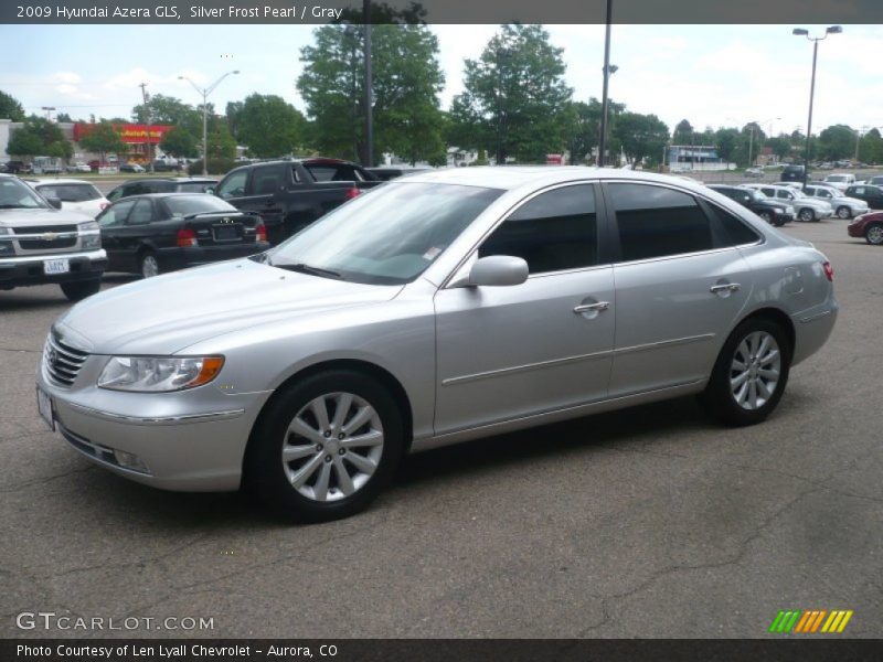 Silver Frost Pearl / Gray 2009 Hyundai Azera GLS