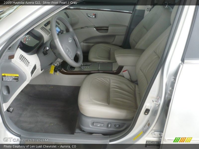 Silver Frost Pearl / Gray 2009 Hyundai Azera GLS