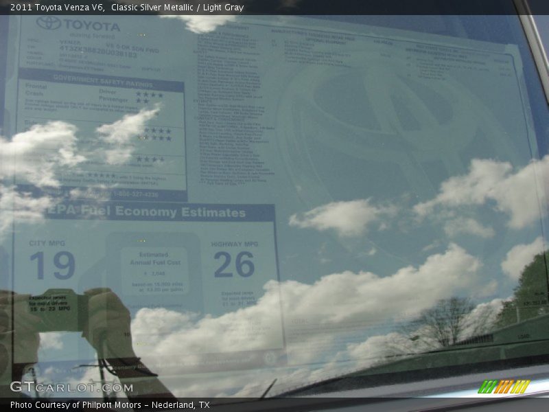 Classic Silver Metallic / Light Gray 2011 Toyota Venza V6