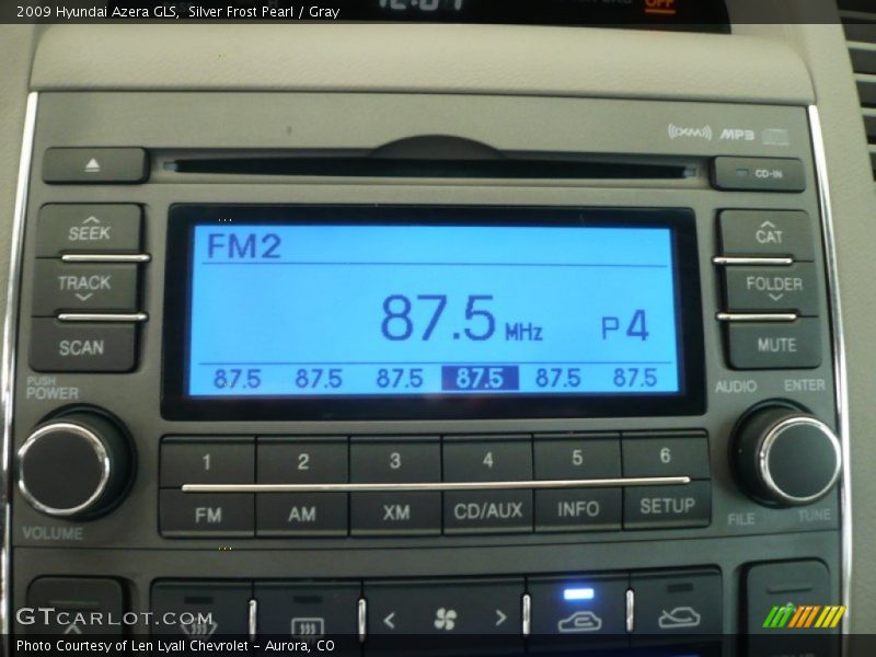 Silver Frost Pearl / Gray 2009 Hyundai Azera GLS