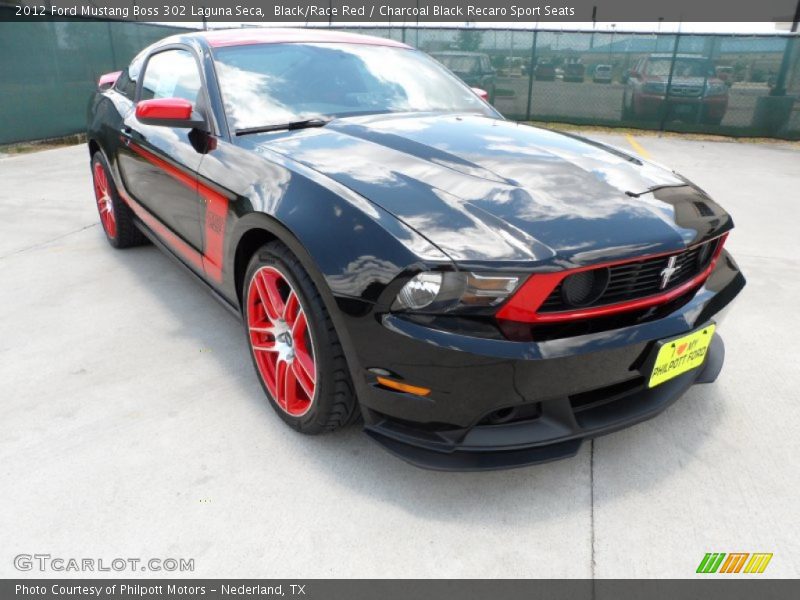 Black/Race Red / Charcoal Black Recaro Sport Seats 2012 Ford Mustang Boss 302 Laguna Seca