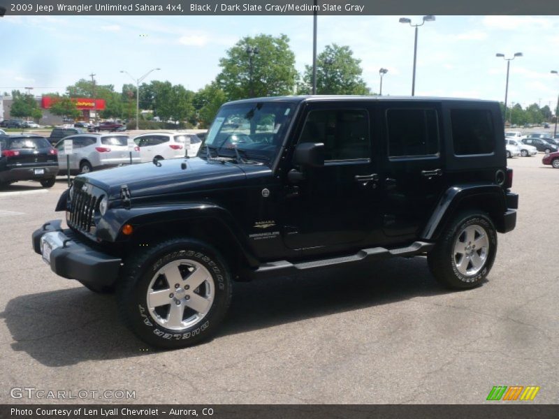 Black / Dark Slate Gray/Medium Slate Gray 2009 Jeep Wrangler Unlimited Sahara 4x4