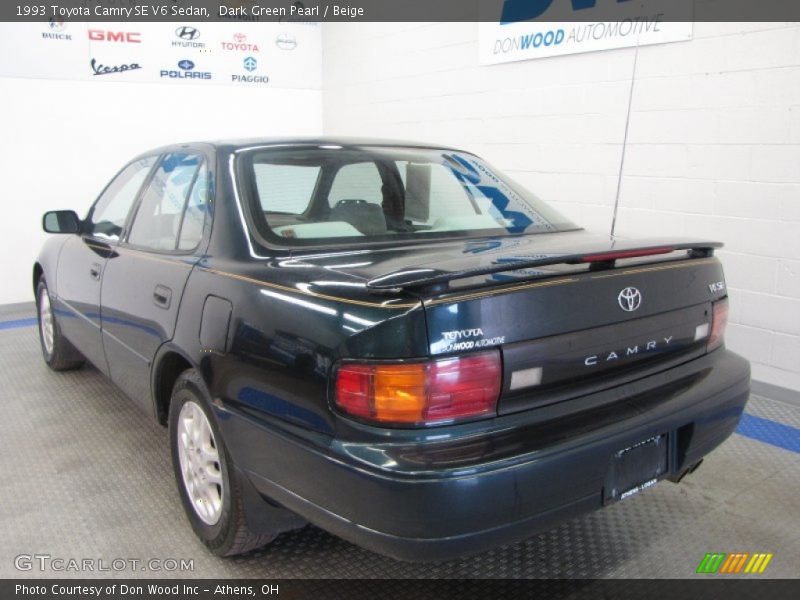 Dark Green Pearl / Beige 1993 Toyota Camry SE V6 Sedan