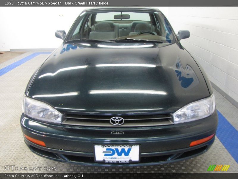 Dark Green Pearl / Beige 1993 Toyota Camry SE V6 Sedan