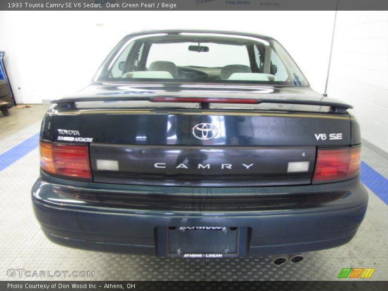 Dark Green Pearl / Beige 1993 Toyota Camry SE V6 Sedan