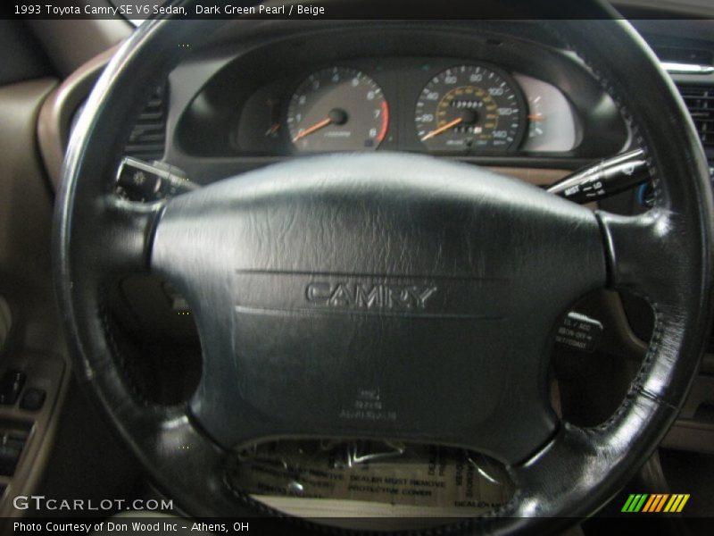 Dark Green Pearl / Beige 1993 Toyota Camry SE V6 Sedan