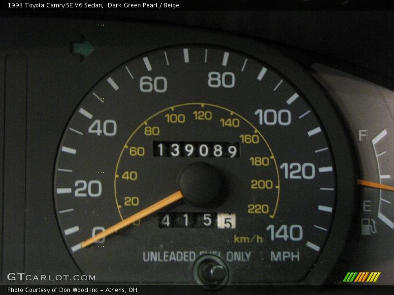 Dark Green Pearl / Beige 1993 Toyota Camry SE V6 Sedan