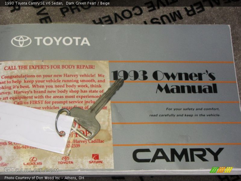 Dark Green Pearl / Beige 1993 Toyota Camry SE V6 Sedan
