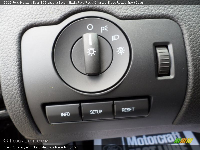 Controls of 2012 Mustang Boss 302 Laguna Seca