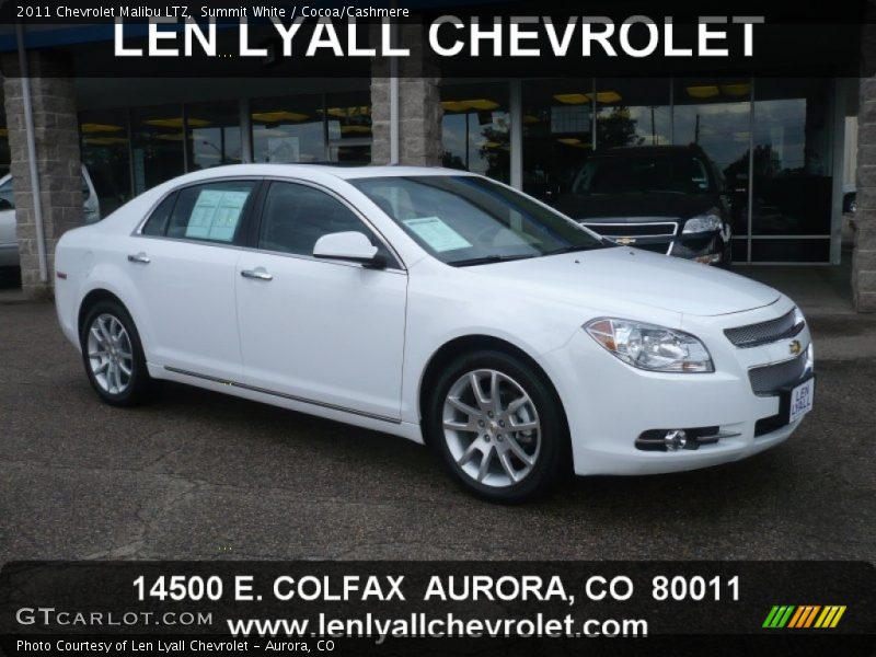 Summit White / Cocoa/Cashmere 2011 Chevrolet Malibu LTZ