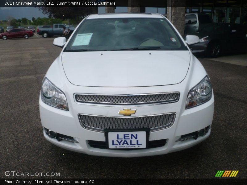 Summit White / Cocoa/Cashmere 2011 Chevrolet Malibu LTZ