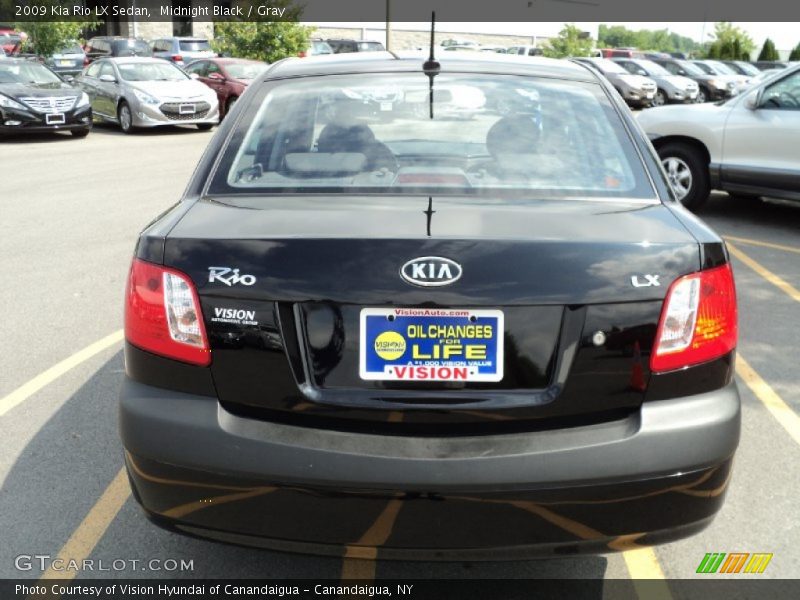Midnight Black / Gray 2009 Kia Rio LX Sedan