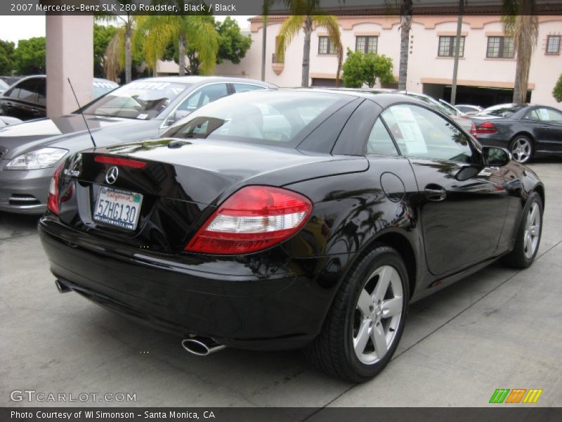 Black / Black 2007 Mercedes-Benz SLK 280 Roadster