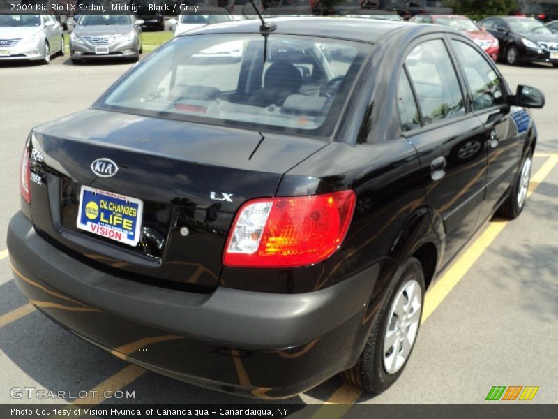 Midnight Black / Gray 2009 Kia Rio LX Sedan